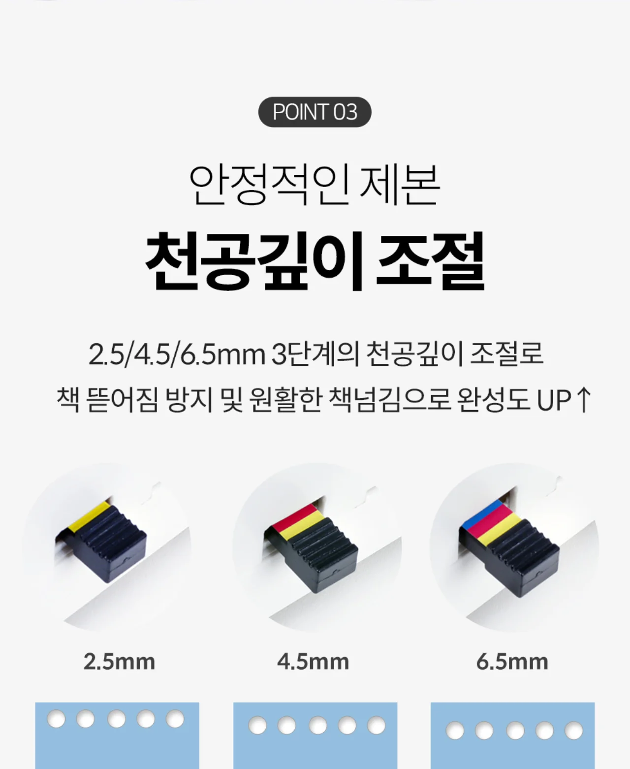 와이어링 제본기 KWB-W20C 원형천공 상세 이미지 16