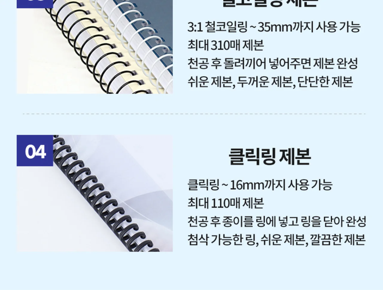 코라미 KWB-W12C 3:1 와이어링 제본기 원형천공 강철바디 상세 이미지 6