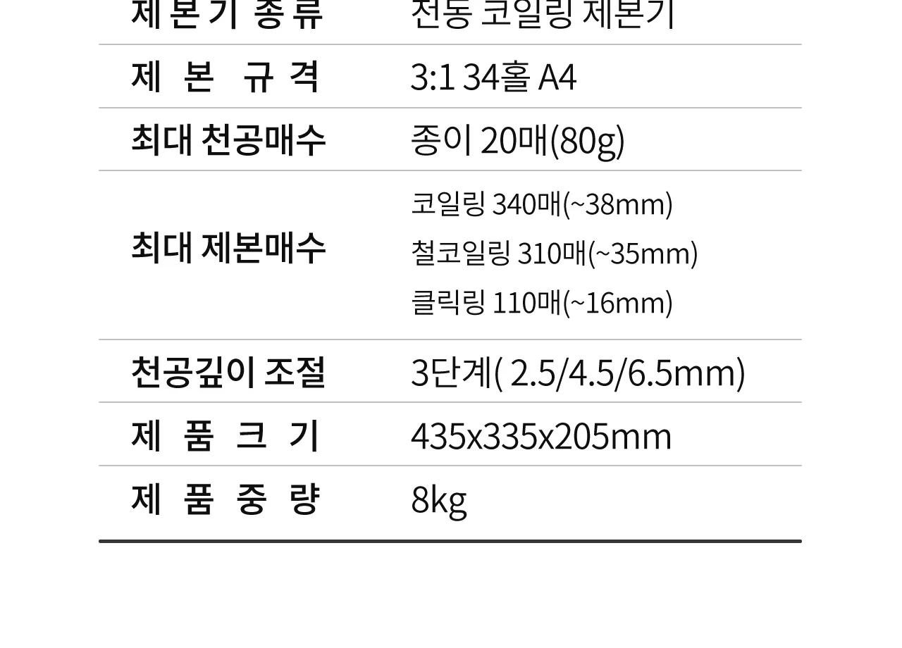코일링 제본기 KRB-CR20 상세 이미지 10