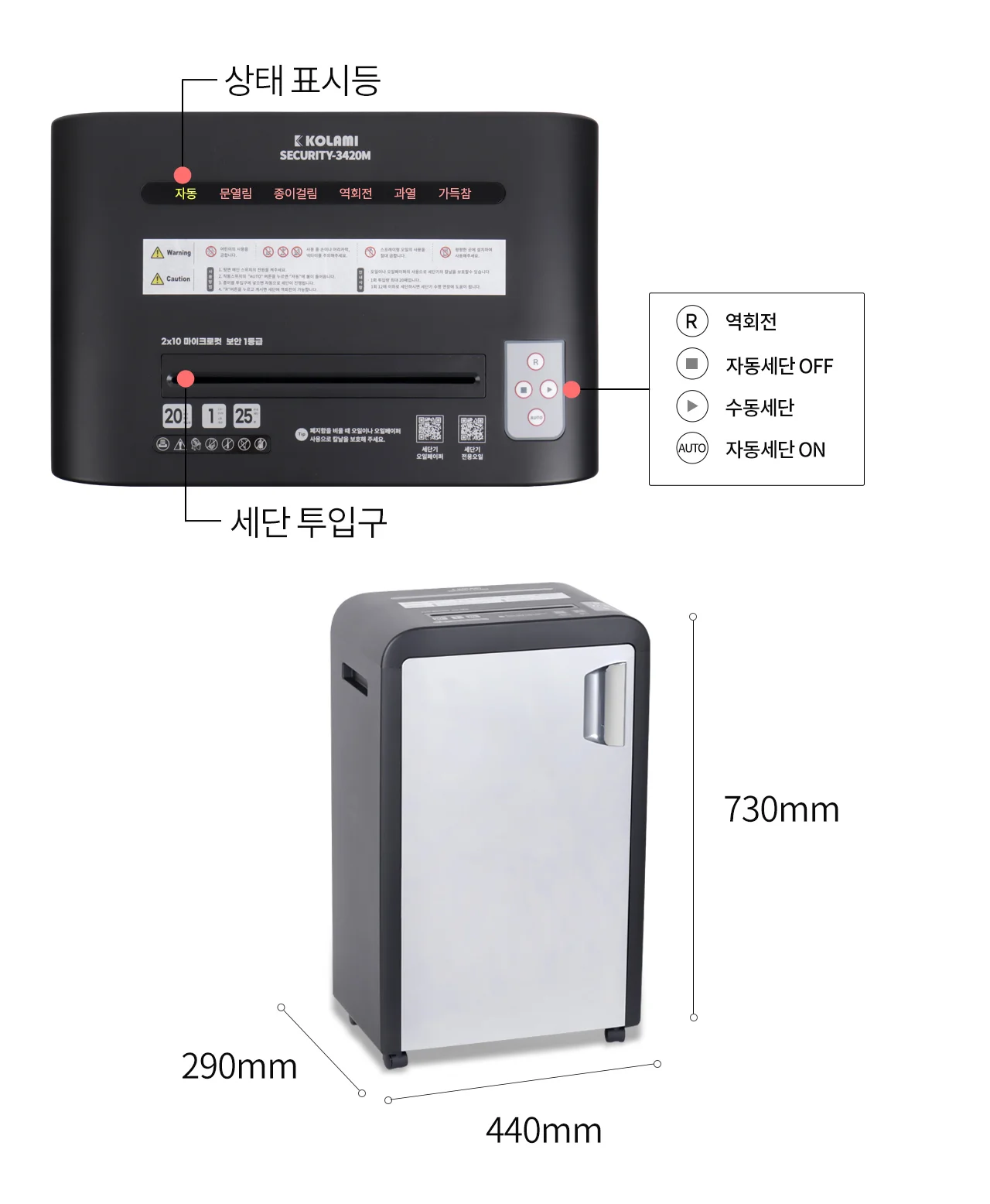 보안1등급 문서세단기 Security-3420M 상세 이미지 8
