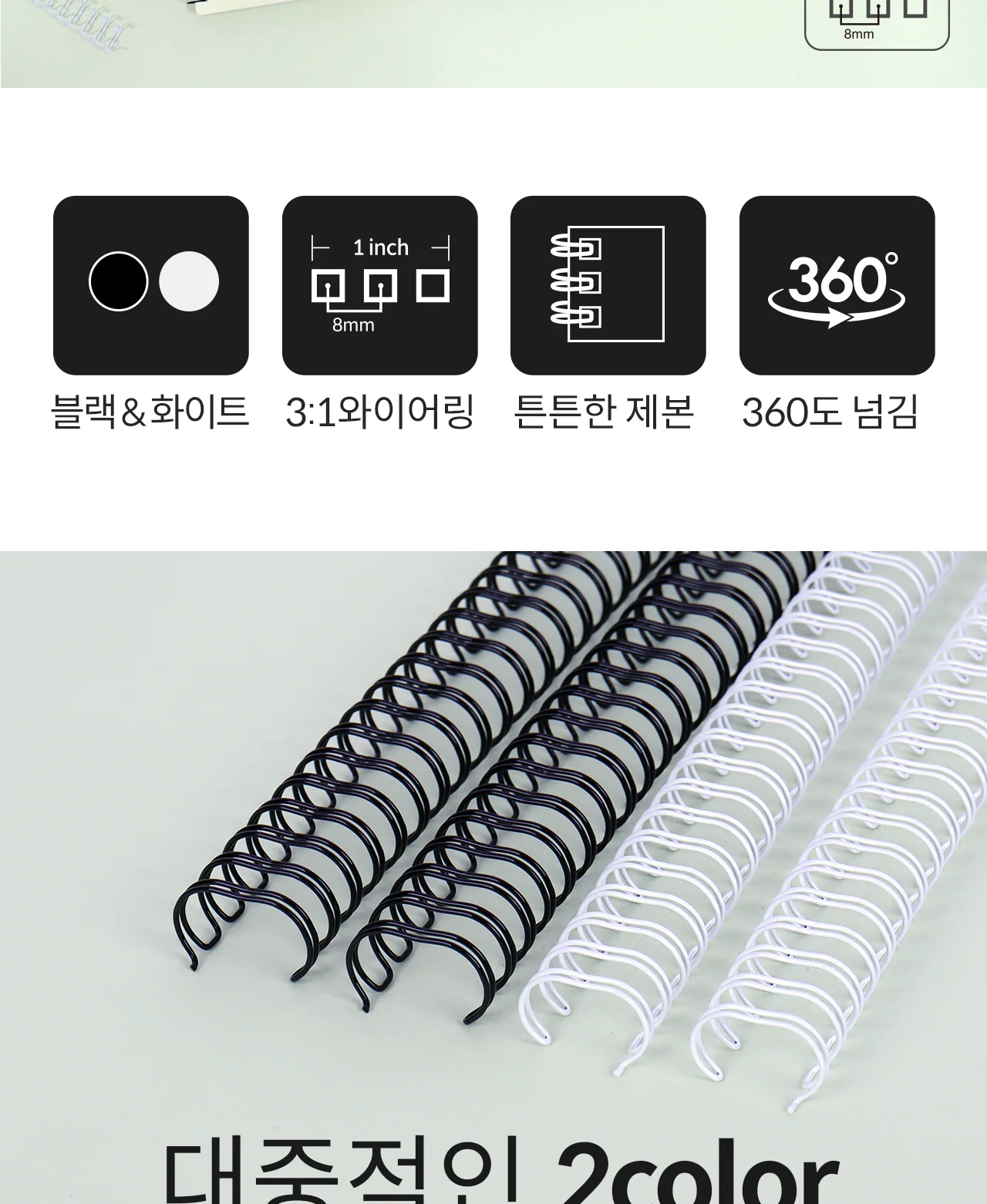 코라미 3:1 와이어링 14.3mm 100개입 에코팩 상세 이미지 2