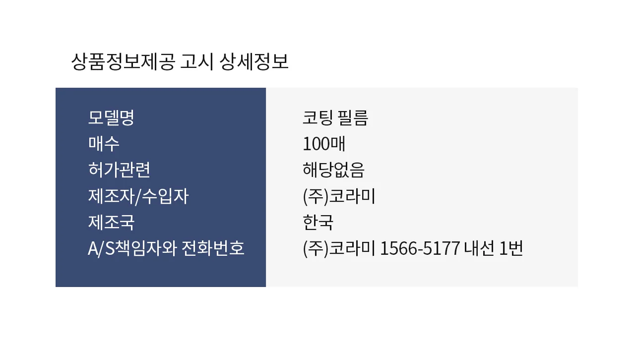 코라미 A4 코팅필름 시리즈 대한민국 제조 상세 이미지 14