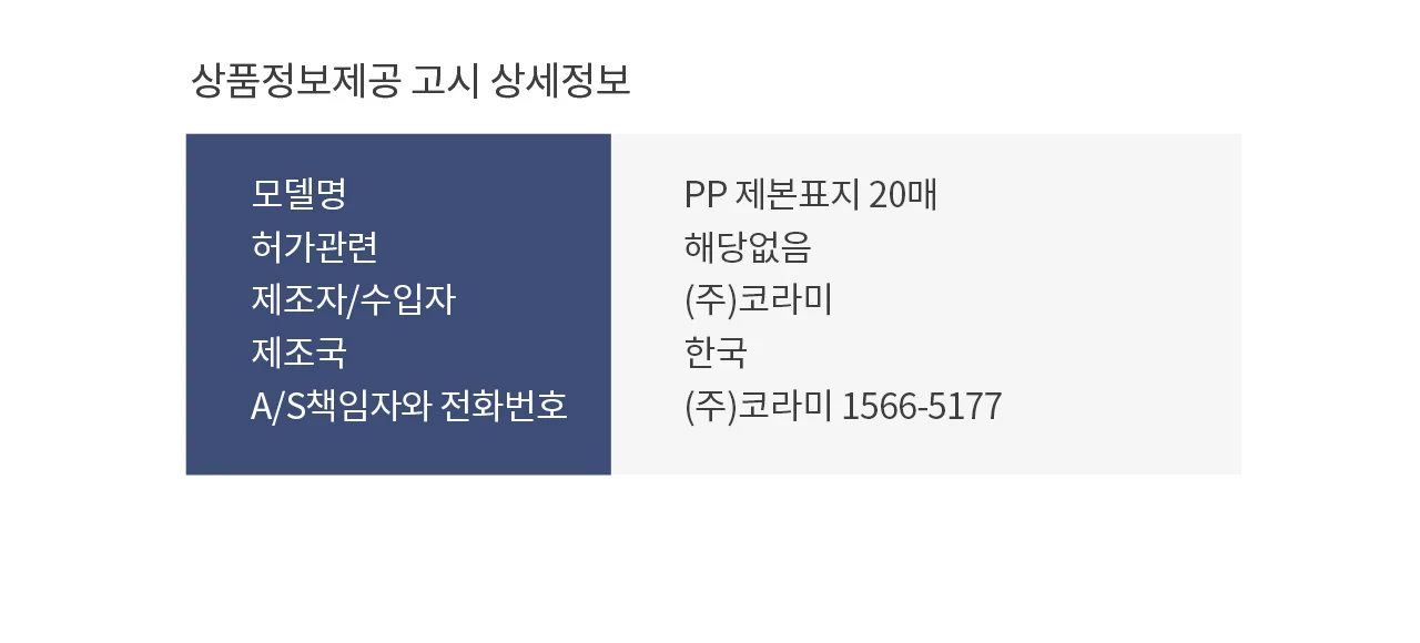 코라미 제본표지 소포장 모음전 상세 이미지 13
