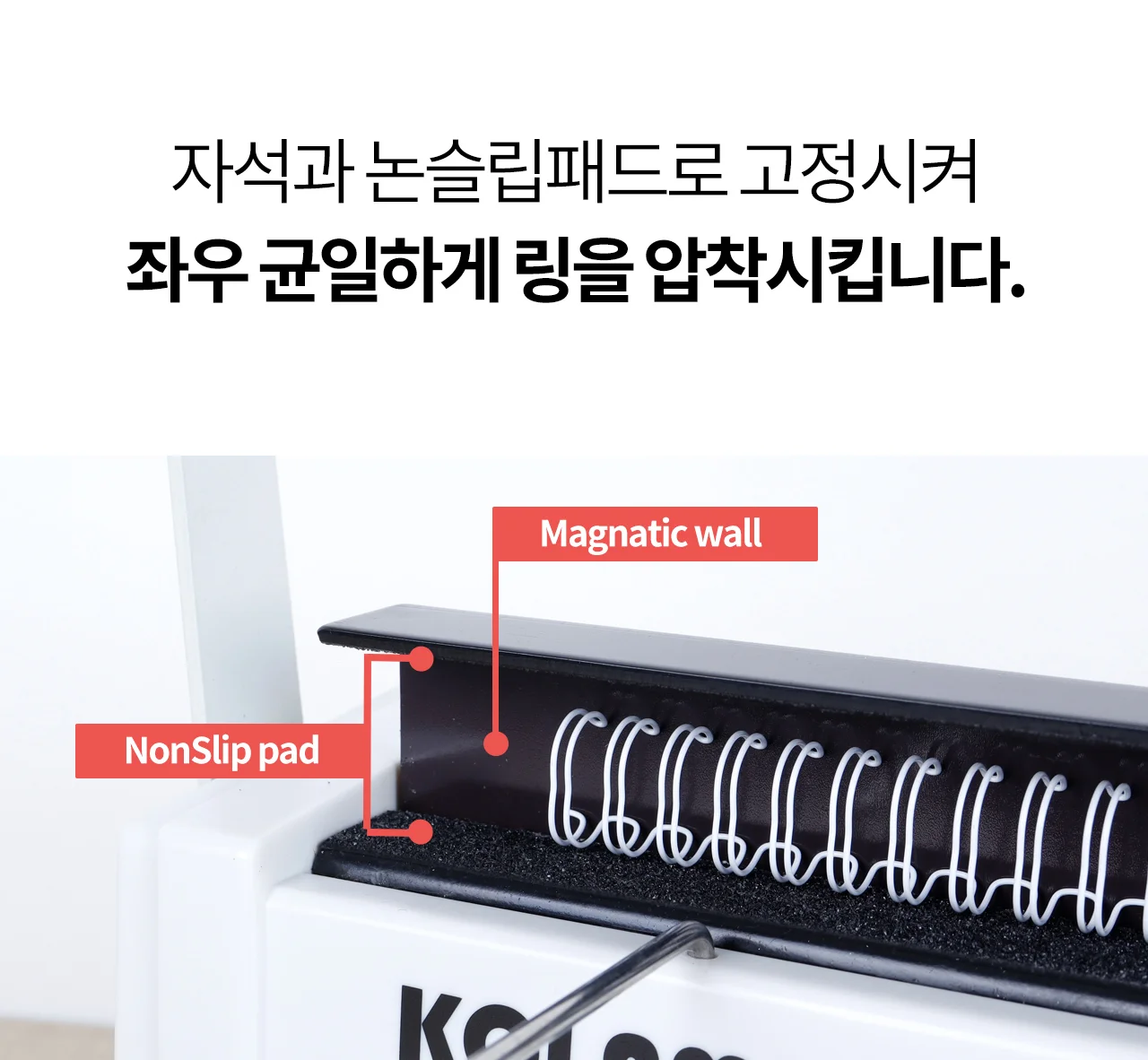 코라미 KWB-W15C 3:1 와이어링 제본기 원형천공 U자형핸들 상세 이미지 24