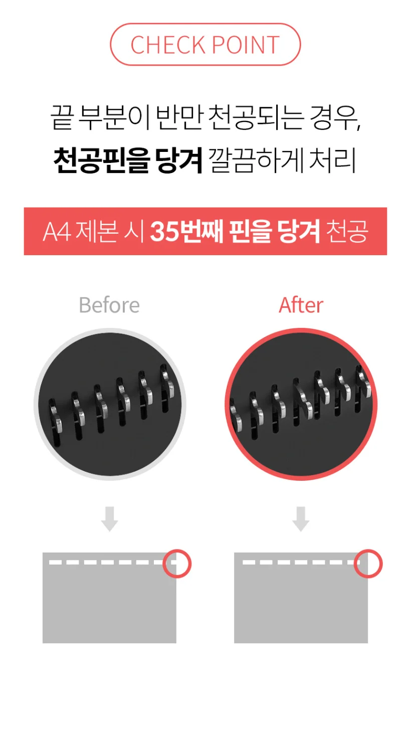 플라스틱링 제본기 KCB-C20A 스크레치/반품상품 사은품/보증기간 동 상세 이미지 11