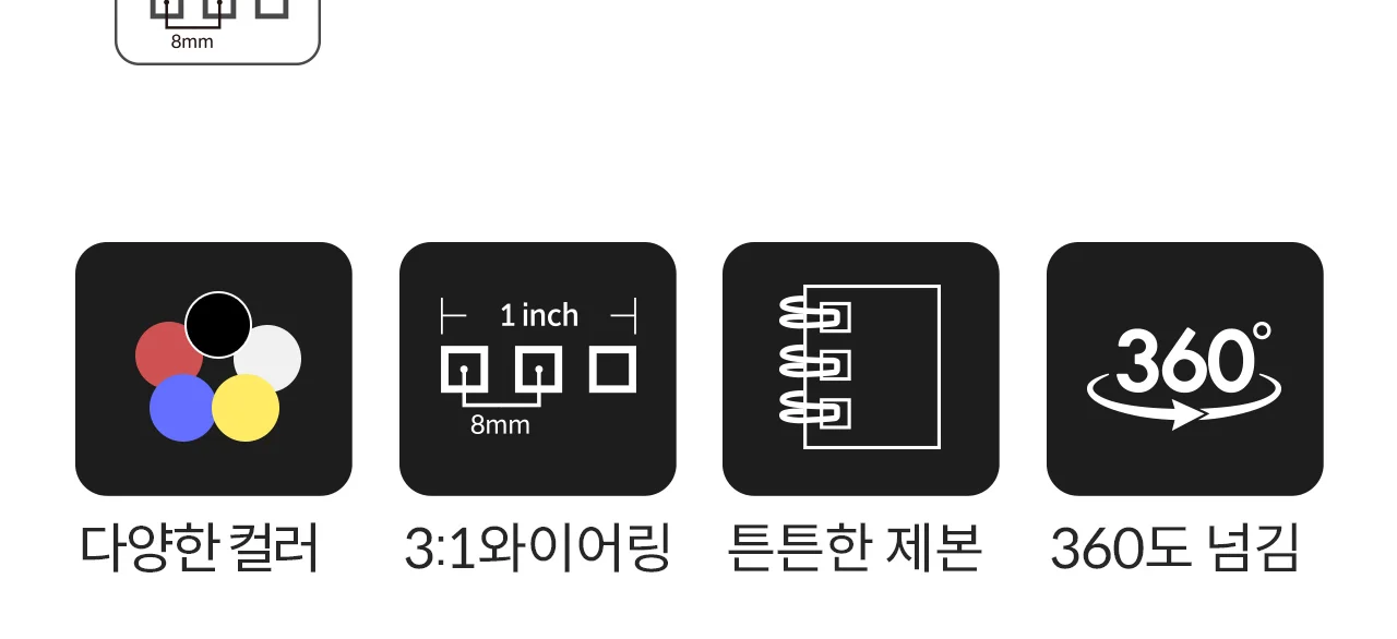 코라미 국산 와이어링 코일링 제본링 모음전 상세 이미지 2
