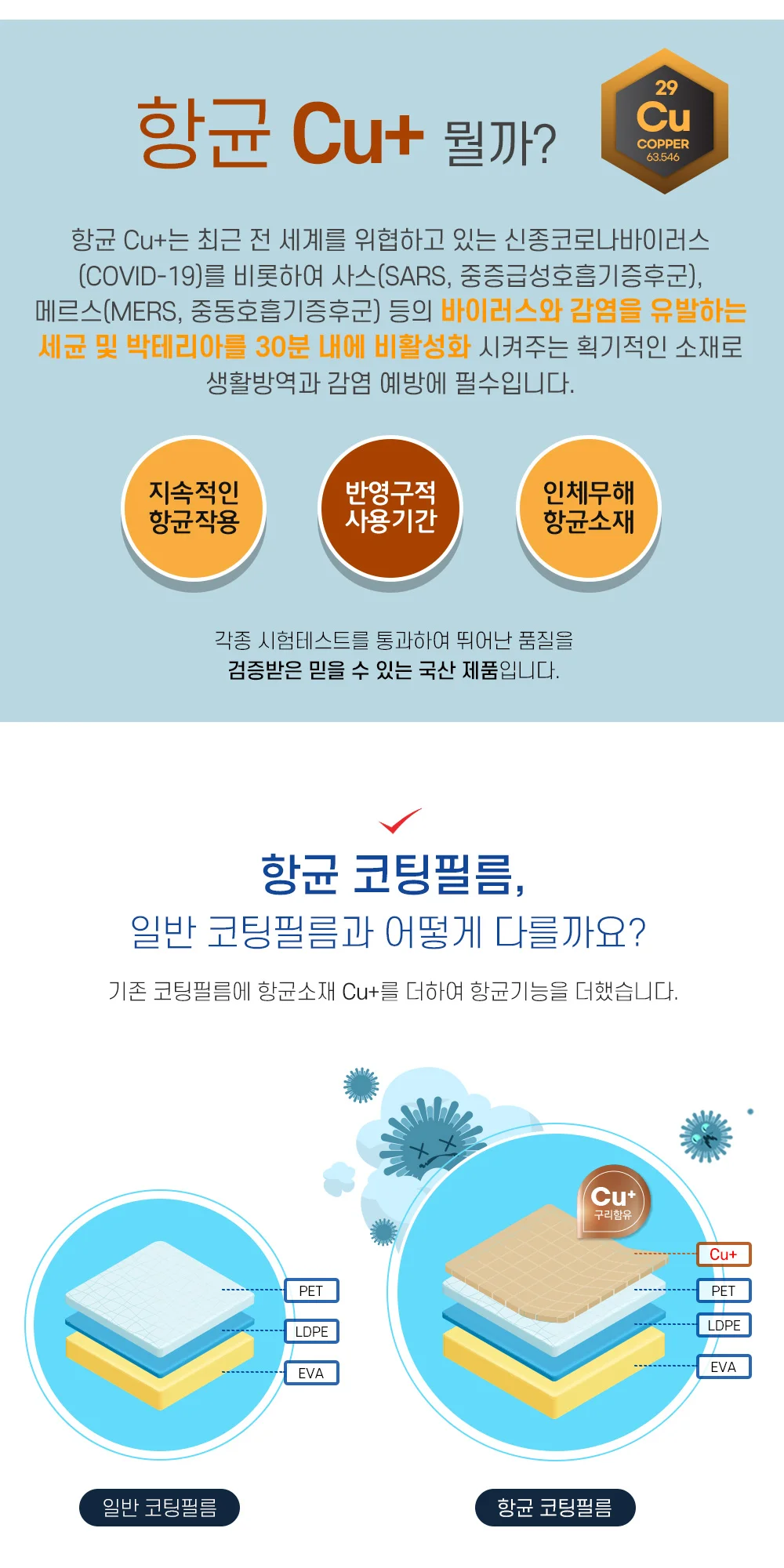 국산 코팅필름 A4 100mic 항균 코팅용지 20매 상세 이미지 3
