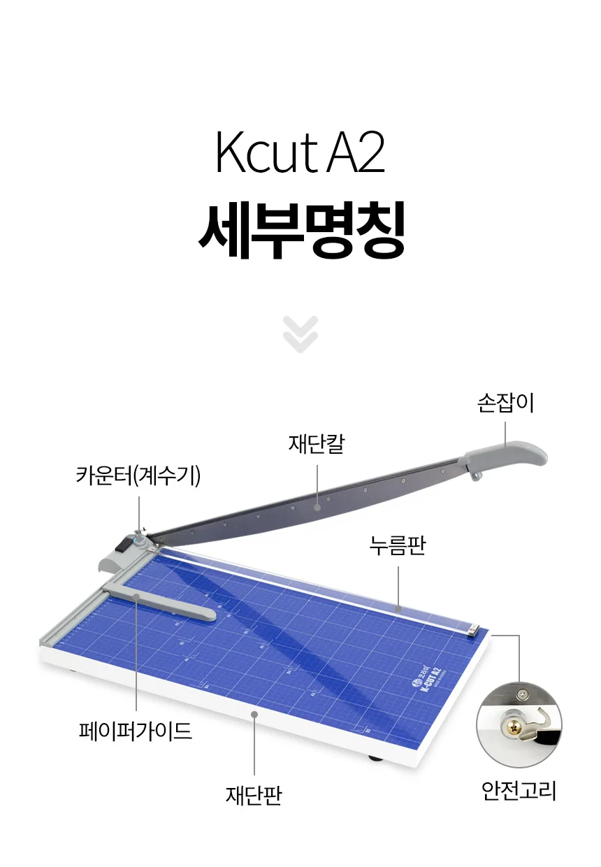 K-CUT A2 국산재단기 스테인레스칼날 최대20매 상세 이미지 10