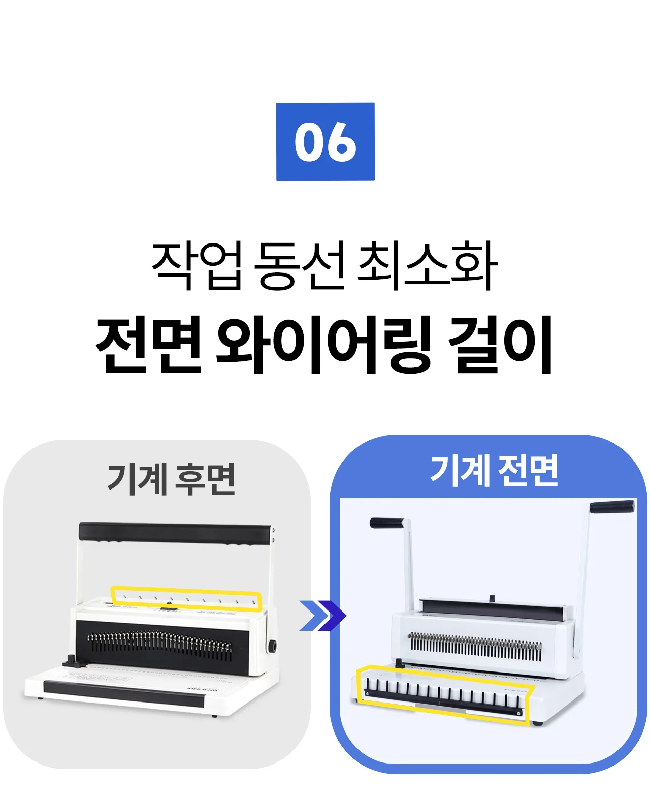 와이어링 제본기 KWB-W25AC 원형천공 상세 이미지 30